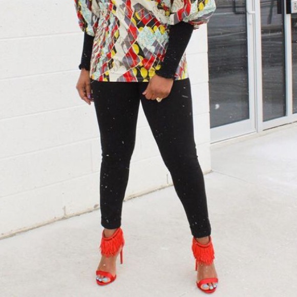 Bcbgmaxazria Fringe red Sandals - Picture 2 of 7